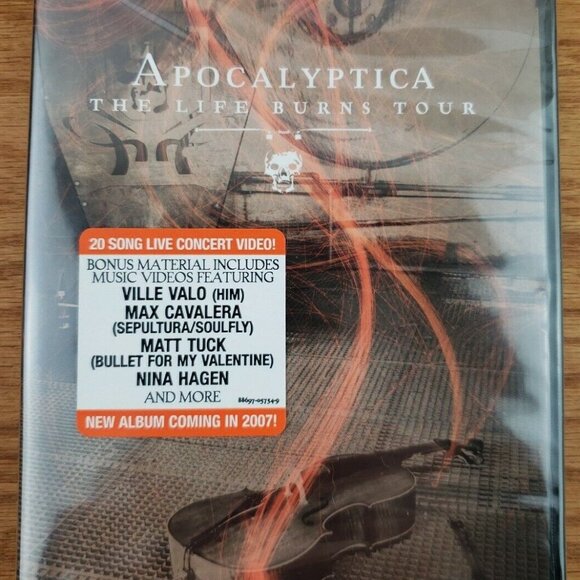 Apocalyptica – The Life Burns Tour (2007) DVD New Sealed - Picture 1 of 2